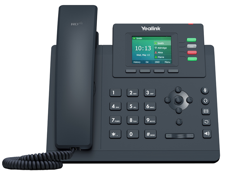 Yealink T33G 4 Line IP phone Entry-level, 320x240 Colour Display, Dual Gigabit Ports, PoE, HD Voice Quality, No Power Adapter included, Zoom, HD Voice