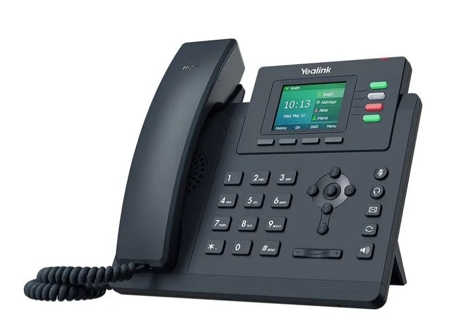 Yealink T33G 4 Line IP phone Entry-level, 320x240 Colour Display, Dual Gigabit Ports, PoE, HD Voice Quality, No Power Adapter included, Zoom, HD Voice