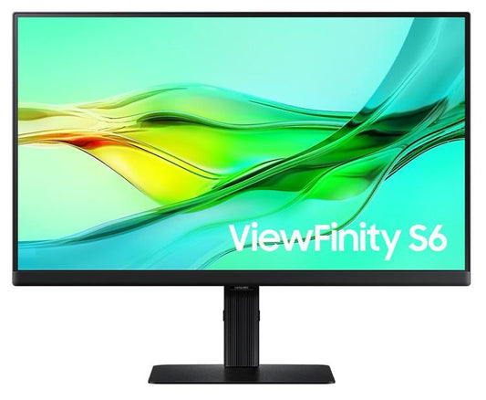 Samsung S6 ViewFinity 24" 100Hz QHD IPS Monitor 2560x1440 16:9 5ms 1000:1 Tilt Swivel Pivot Height VESA 2xDP1.4 HDMI USB LAN HDR10 350cd/m2