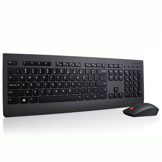 LENOVO Professional Wireless Keyboard & Mouse Combo Stylish Full-Size Slim 3-Zone with Number Pad Quier Premium Ergonomic (US English)